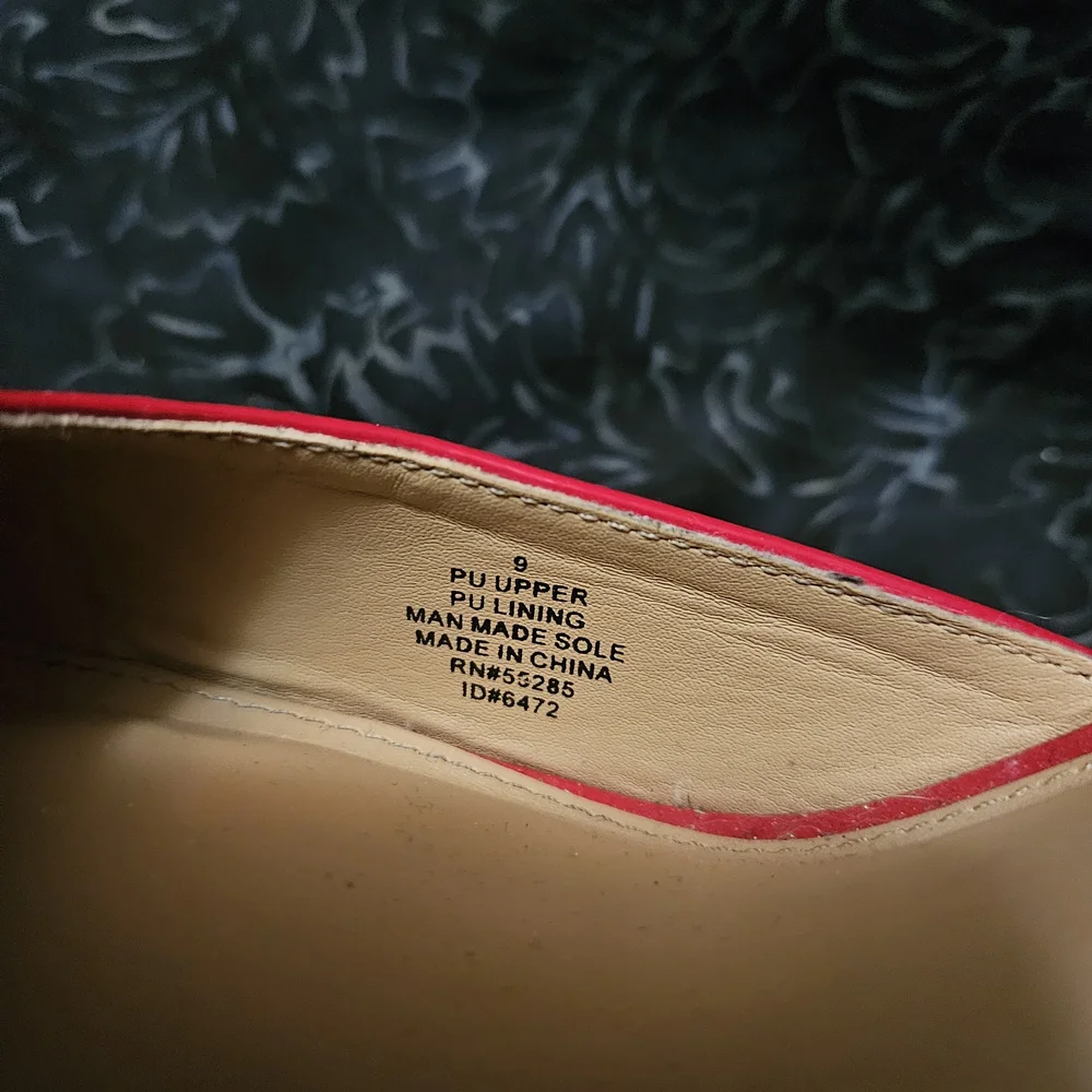 Express Red Patent Pointed Toe Ankle Strap Heels - Picture 4 of 4